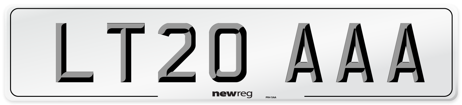 LT20 AAA Number Plate from New Reg
